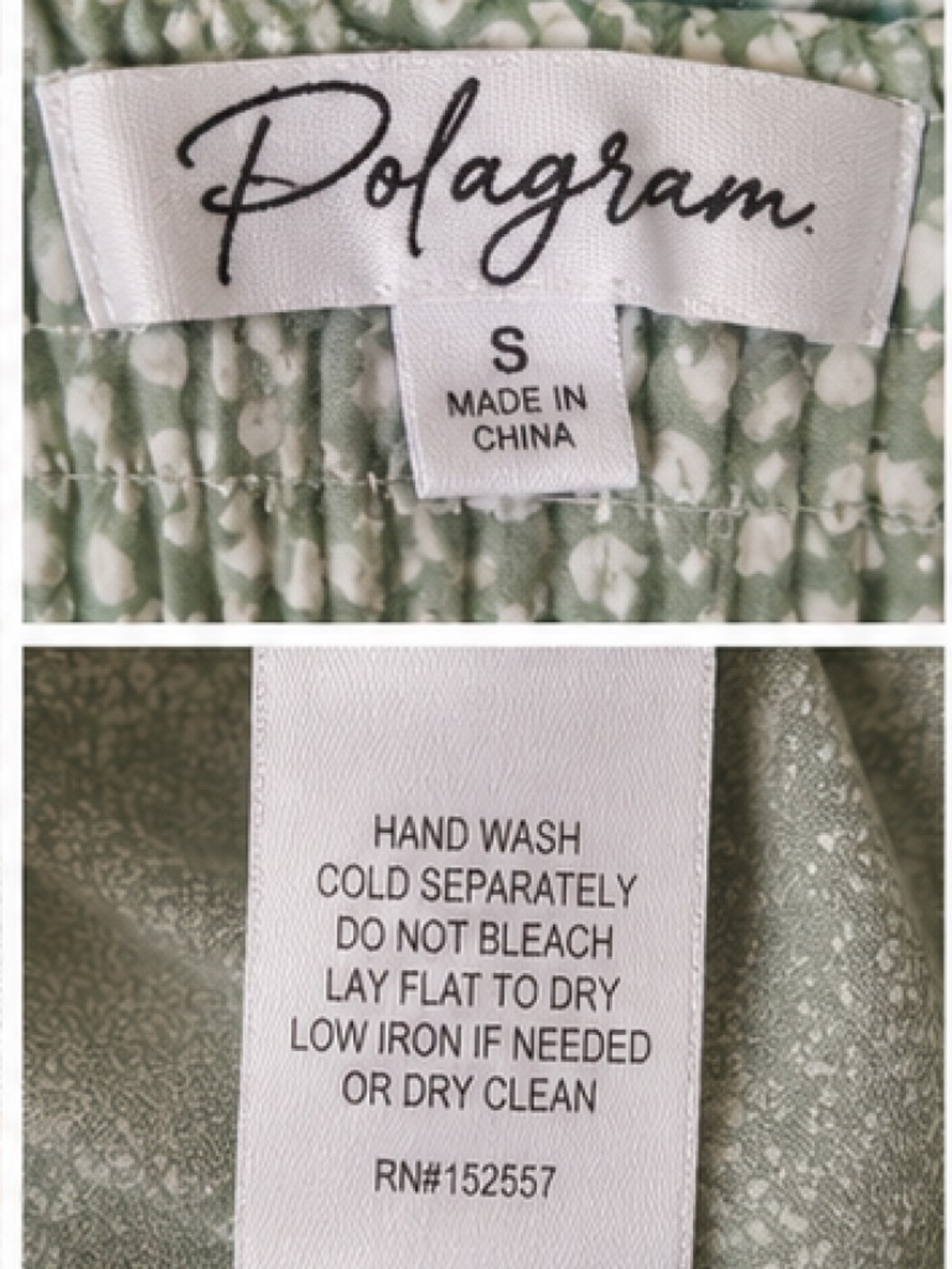 Polagram Smocked Tiered Maxi Dress Sage Green Floral Small Cottagecore - Picture 8 of 8